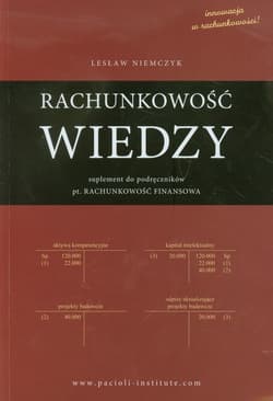 Rachunkowość wiedzy suplement do podręcnzików Rachunkowość finansowa