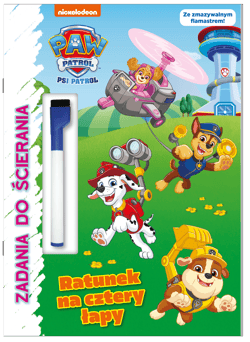 Ratunek na cztery łapy. Psi Patrol. Zadania do ścierania - Opracowanie Zbiorowe