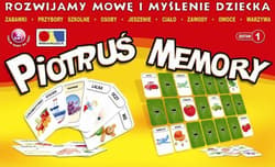 Rozwijamy mowę i myślenie dziecka Zestaw 1 Piotruś Memory Logopedyczne gry planszowe. Pakiet talii