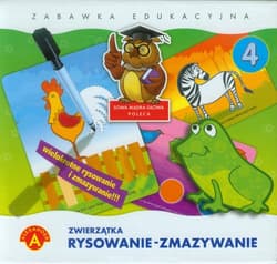 Rysowanie-zmazywanie 4 Zwierzątka Zabawka edukacyjna