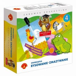 Rysowanie-zmazywanie 4 Zwierzątka Zabawka edukacyjna