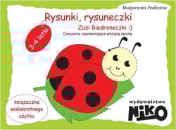 Rysunki, rysuneczki Zuzi Biedroneczki Ćwiczenia usprawniające pisząca rączkę 3-4 latki
