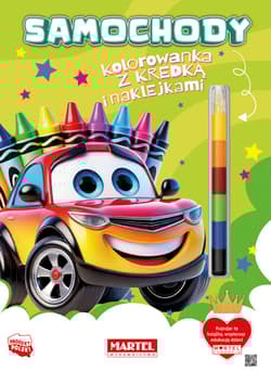 Samochody. Kolorowanka z kredką i naklejkami - Katarzyna Salamon