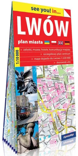 See you! in... Lwów 1:10 000 plan miasta w.2019 - Praca zbiorowa