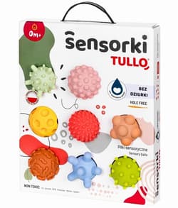 Sensorki Tullo. Piłki sensoryczne 8szt bez dziurki