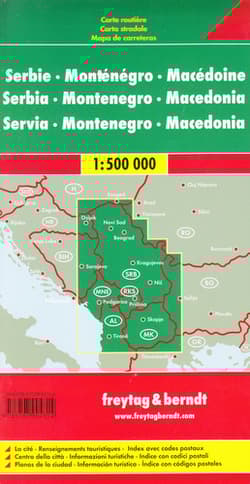 Serbia czarnogóra macedonia mapa 1:500 000 - Opracowanie Zbiorowe
