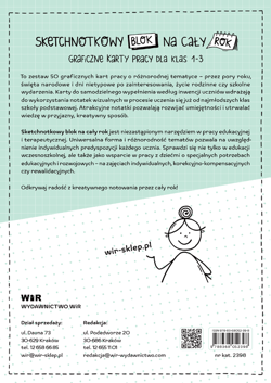 Galeria - zdjęcie nr. 3 - Sketchnotkowy blok na cały rok graficzne karty pracy dla klas 1-3
