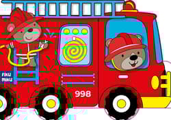 Straż pożarna. Kolorowanka z wykrojnika - Katarzyna Maćkowiak