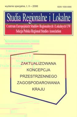 Studia Regionalne i Lokalne. Zaktualizowana koncepcja przestrzennego zagospodarowania kraju
