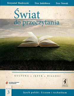 Świat do przeczytania 3 Podręcznik Kultura język dialogi Szkoła ponadgimnazjalna