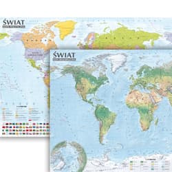 Świat mapa polityczna i krajobraz. 1:31 000 000 B1 - Praca zbiorowa