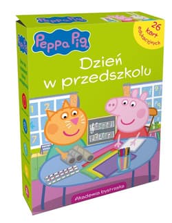 Świnka Peppa Dzień w przedszkolu Karty edukacyjne w pudełku