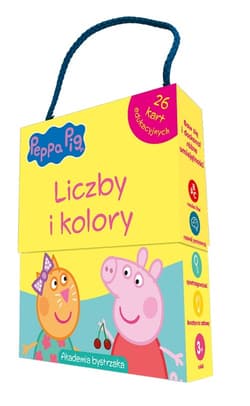 Świnka Peppa Liczby i kolory Karty edukacyjne w pudełku z rączką