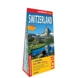 Switzerland road and tourist map 1:350 000 laminat 2024 - Opracowanie Zbiorowe