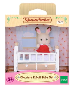 Sylvanian Families Dziecko królików z czekoladowymi uszami z łóżeczkiem 5017