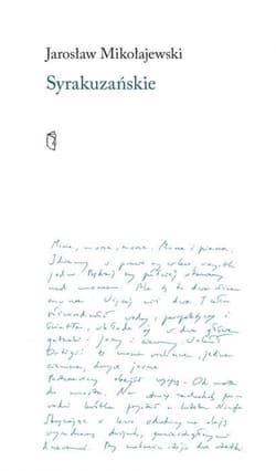 Syrakuzańskie - Jarosław Mikołajewski