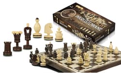 Szachy inkrustowane miedzią 50cm