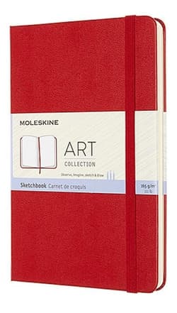 Szkicownik Moleskine M czerwony tw 88 stron