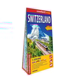 Szwajcaria Switzerland laminowana mapa samochodowo-turystyczna 1:350 000 - Opracowanie Zbiorowe