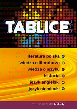 Tablice literatura polska wiedza o literaturze wiedza o języku historia język angielski język niemiecki - Opracowanie Zbiorowe