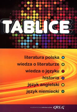 Tablice literatura polska wiedza o literaturze wiedza o języku historia język angielski język niemiecki - Opracowanie Zbiorowe