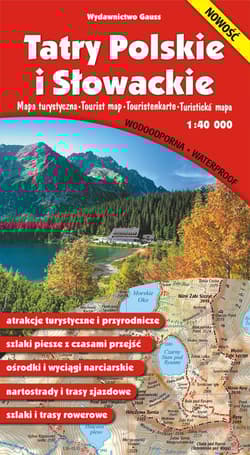 Tatry Polskie i Słowackie. Mapa 1:40 000 wyd. foliowane, wyd. 4 - Opracowanie Zbiorowe