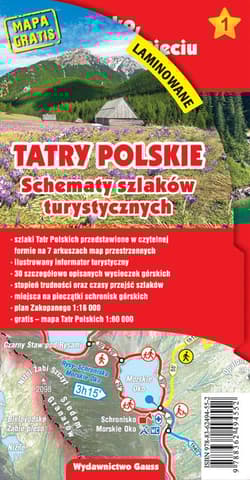 Tatry polskie. Schematy szlaków turystycznych. Laminowane - Opracowanie Zbiorowe