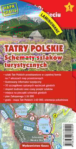 Tatry Polskie. Schematy szlaków turystycznych wyd. laminowane wyd. 3 - Opracowanie Zbiorowe