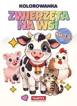 Tęczowa kolorowanka Zwierzęta na wsi z naklejkami - Maciej Ratajczyk