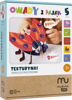 Tekturynki Ekopuzzle przestrzenne Owady MUDUKO
