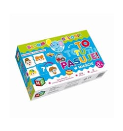 To tu pasuje W mieście Słonik balonik Układanka w kwadracie