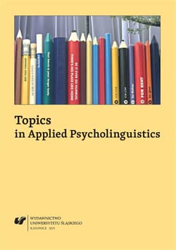 Topics in Applied Psycholinguistics - red. Danuta Gabryś-Barker
