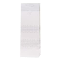 Torebka Lux 12x36x10cm brokat biała ROZETTE