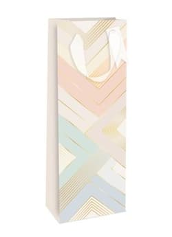 Torebka na butelkę Pastel Stripes - geometryczne..