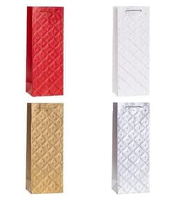 Torebka ozdobna na butelkę 12x36x9cm mix ROZETTE