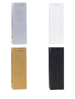 Torebka ozdobna na butelkę 12x36x9cm mix ROZETTE