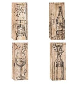Torebka ozdobna na butelkę 12x36x9cm mix ROZETTE