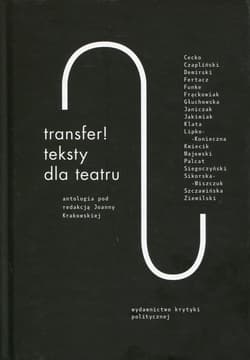 Transfer Teksty dla teatru Antologia