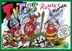 Tytus, Romek i A'Tomek w bitwie grunwaldzkiej 1410 roku z wyobraźni Papcia Chmiela narysowani wyd. 2025 - Henryk Jerzy Chmielewski