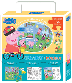 Układaj i koloruj. Świnka Peppa - Opracowanie Zbiorowe