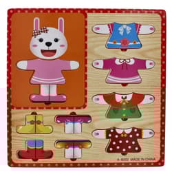 Układanka drewniana Ubieranka 10 elementów