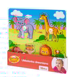 Układanka drewniana zoo uchwyty SPW83614 AN01