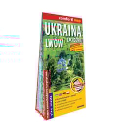 Ukraina Zachodnia 1:500 000 Lwów 1:10 000 mapa samochodowa laminat 2020 - Opracowanie Zbiorowe
