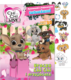 Urocza Chi Chi i przyjaciele. Chi chi love. Rysowanki z bajecznymi tatuażami - Opracowanie Zbiorowe