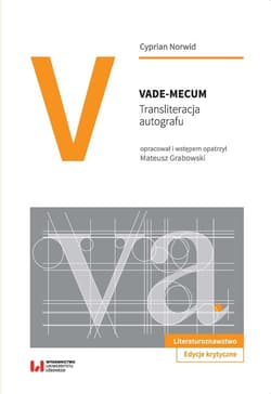 Vade-mecum Transliteracja autografu - Cyprian Norwid