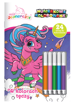 W kolorach tęczy. Moje Jednorożce. Numerkowe kolorowanki - Opracowanie Zbiorowe