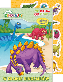 W krainie dinozaurów. Lubię Dinozaury. Przyklejam Odklejam