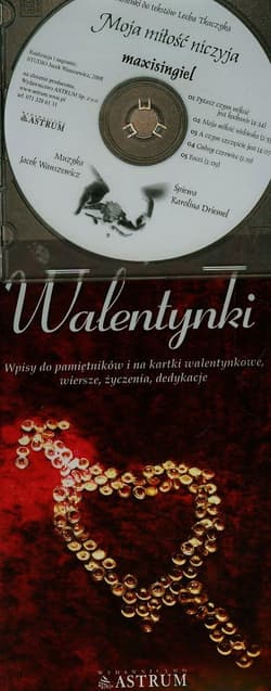 Walentynki + CD Wpisy do pamiętników i na kartki walentynkowe, wiersze, życzenia, dedykacje