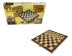 Warcaby i tryktrak 2w1 drewniane 29x29cm