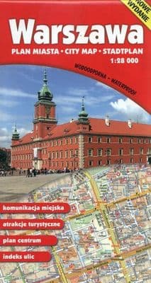 Warszawa. Plan miasta 1:28 000. Wodoodporny wyd. 10 - Opracowanie Zbiorowe